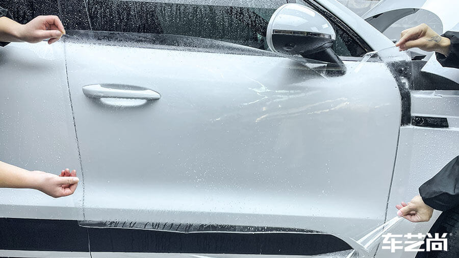 保时捷MACAN白色施工威固隐形车衣（图3）