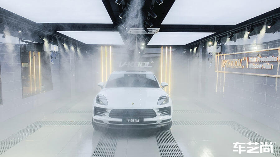 保时捷MACAN白色施工威固隐形车衣（图1）