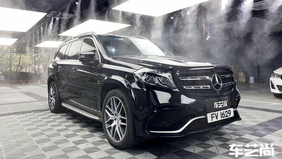 奔驰GLS黑色施工威固隔热膜VK70+K35+K15（图1）